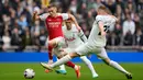 Laga Tottenham Hotspur melawan Arsenal berlangsung sengit. (AP Photo/Kin Cheung)