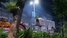 Ramai Pagar Besi di Mal Dikaitkan Aksi Massa, Begini Penjelasan Polisi