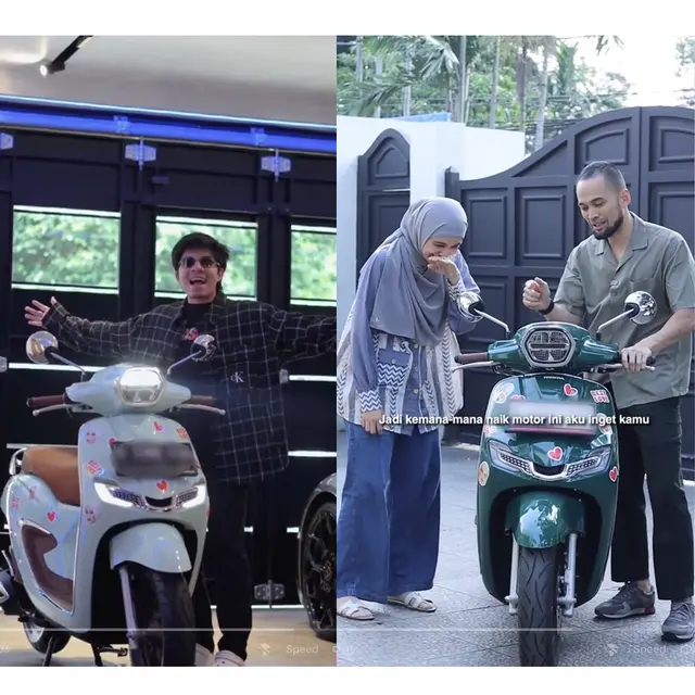So Sweet, Selebriti hingga Content Creator Kasih Surprise Pasangan dengan Pasang Foto di Motor, Auto Makin Cinta!