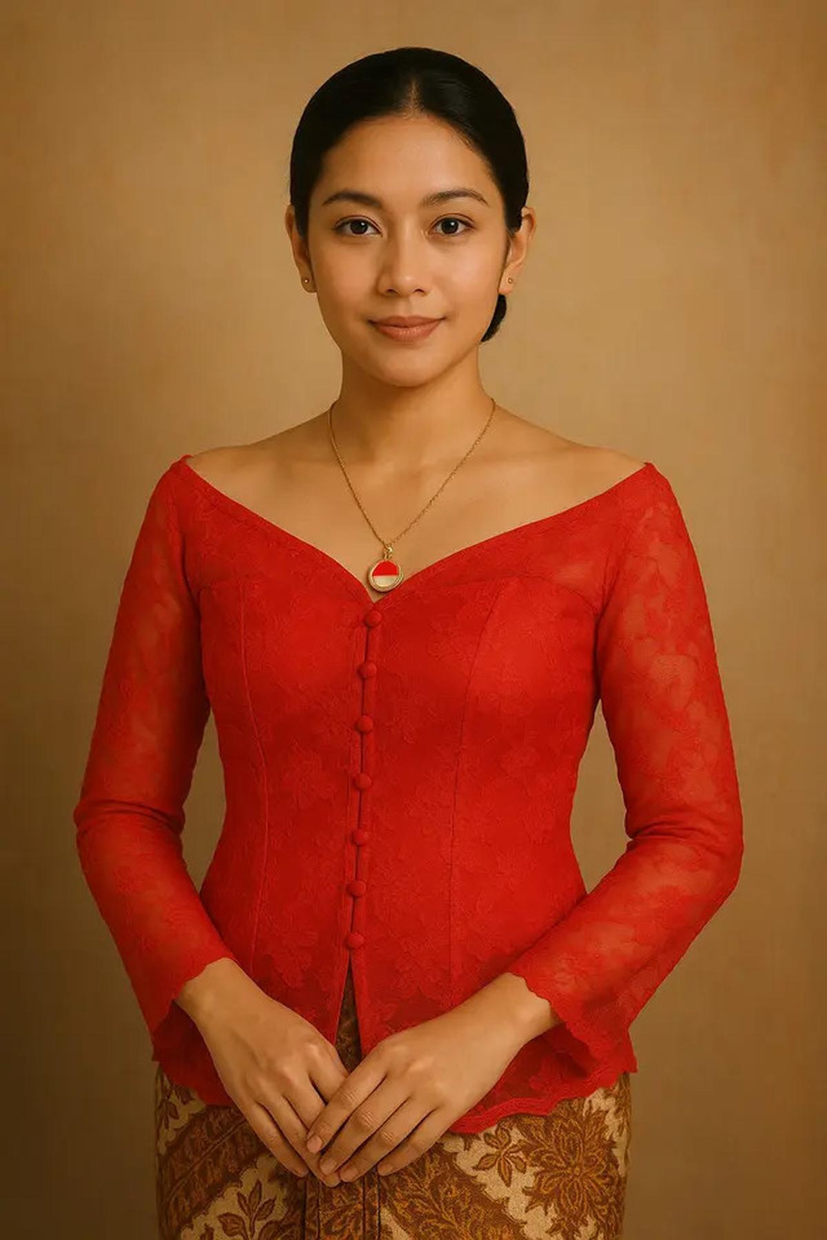 7 Model Kebaya Sabrina Kancing Depan Terbaru untuk Peringati Hari Kemerdekaan 17 Agustus 1945 HUT RI ke-80