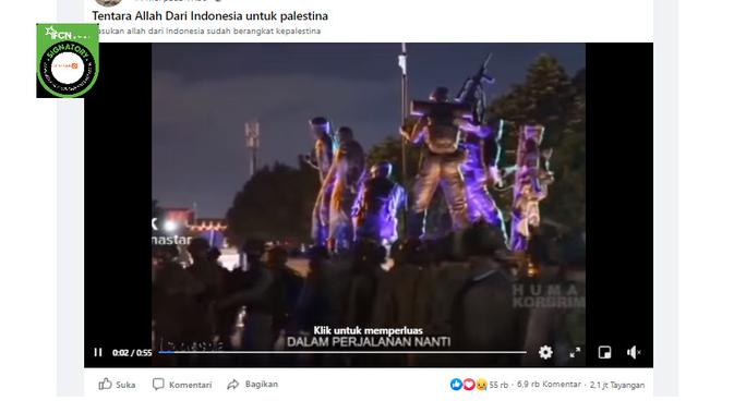Cek Fakta Liputan6.com menelusuri klaim video tentara dari Indonesia berangkat ke Palestina