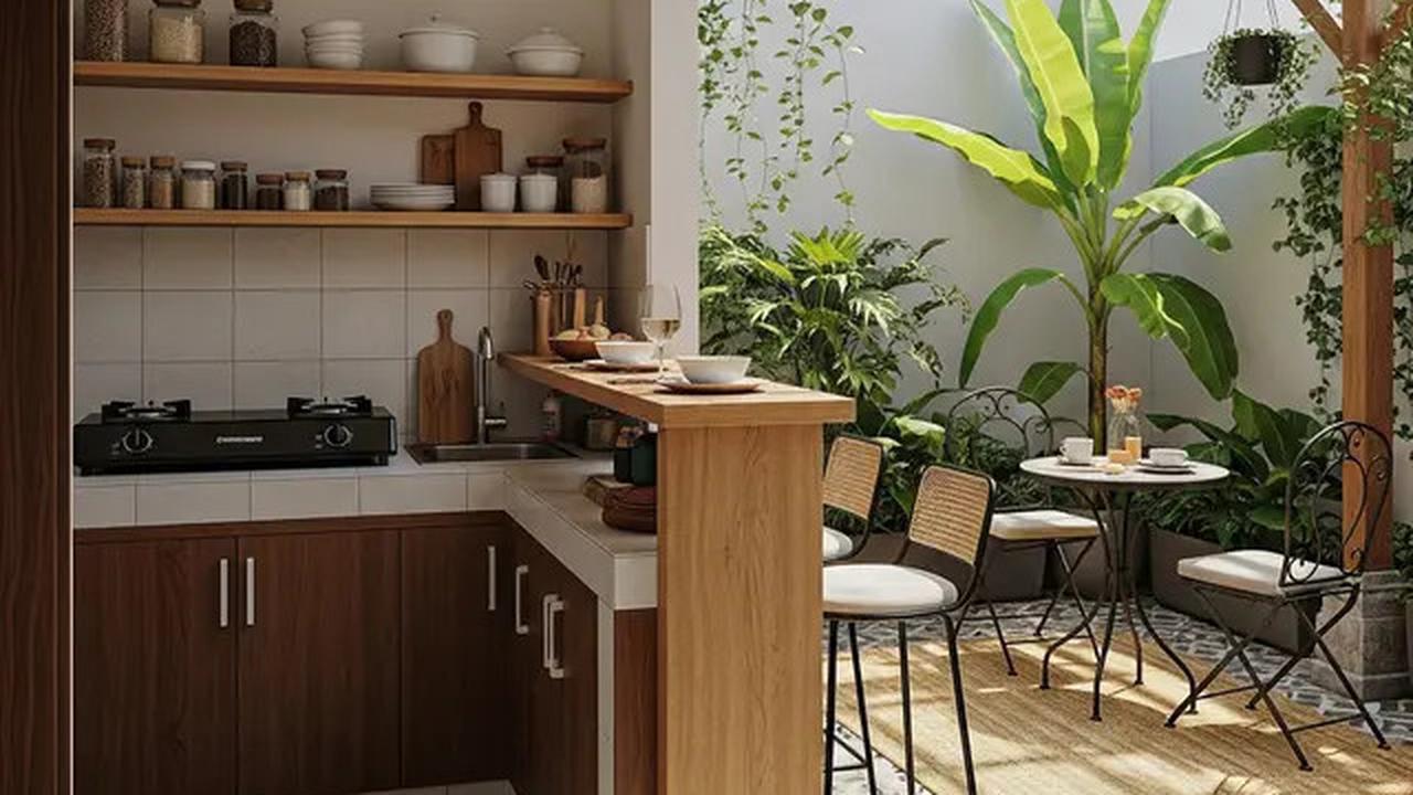 9 Model Dapur Terbuka 2x3 Meter Rumah Type 45 dengan Area Makan Ala Kafe Outdoor