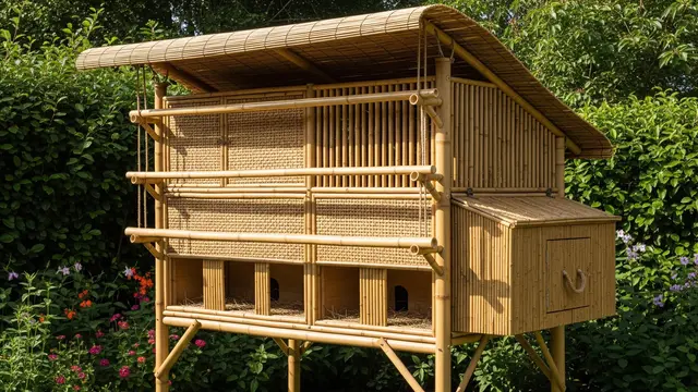 Inspirasi Kandang Ayam Bambu Unik dan Estetik untuk Halaman Belakang Rumah (Image by Gemini AI)