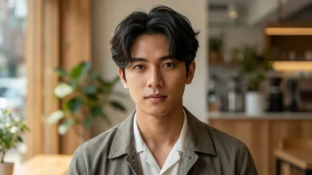 Model Rambut Pria Pendek Belah Tengah
