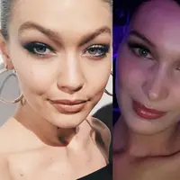 Karena posting makeup selfie bareng supermodel wajib hukumnya! (Sumber foto: pevpearce, ralineshah/instagram)