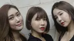 Tiga orang gadis ring One Championship berpose saat sesi foto di Hotel Century, Jakarta, Jumat (18/1). Ketiganya akan bertugas pada gelaran One Championship di Istora Senayan pada Sabtu (19/1) besok. (Bola.com/Vitalis Yogi Trisna)