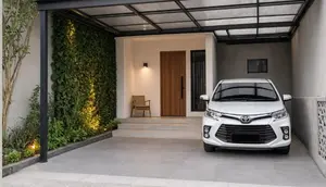 6 Ide Desain Halaman Depan Rumah dengan Carport dan Teras untuk Hunian Modern