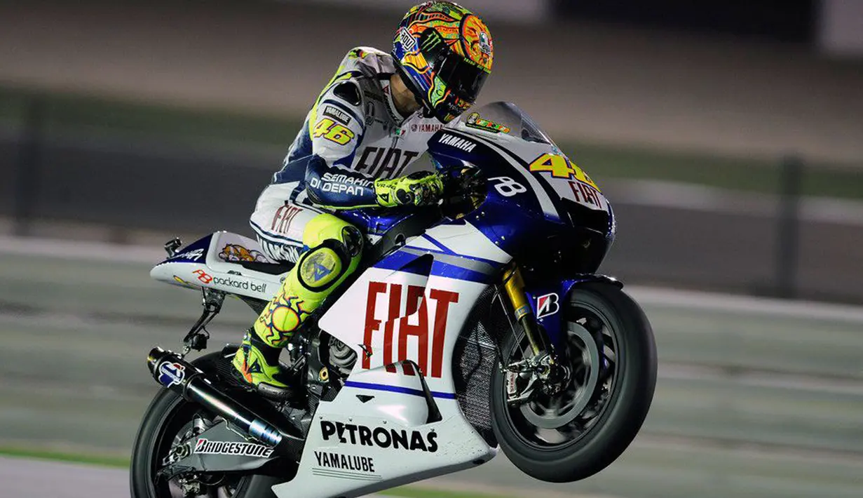 Dua tahun puasa gelar dari gelaran Motogp 2006 dan 2007 yang disabet Nicky Hayden dan Casey Stoner, Pada 2008 The Doctor kembali mengulang kejayaannya menjadi juara dunia Motogp bersama YAmaha Fiat Team. (www.resimbul.com)