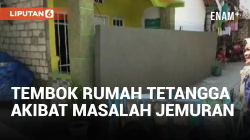 VIDEO: Masalah Jemuran Baju, Rumah Warga di Tuban Ditembok Tetangga