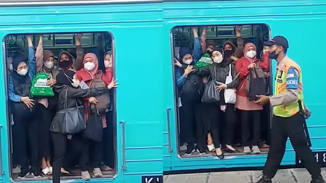 5 Aksi Kocak Penumpang KRL, Niat Hati Berebut Kursi Malah Dapat Pangkuan Orang Lain