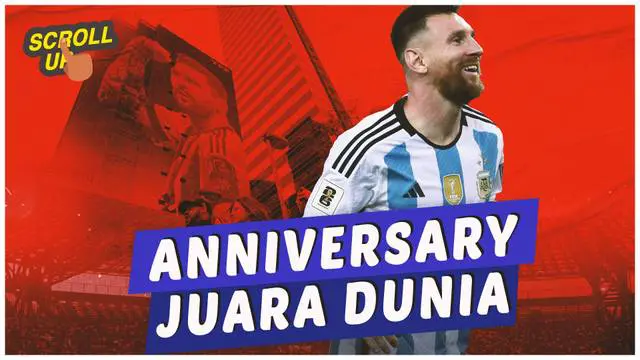 Berita video, scroll up kali ini membahas Argentina dan Lionel Messi merayakan setahun juara Piala Dunia Qatar 2022.