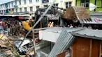 Petugas Satpol PP membongkar puluhan lapak dan kios milik PKL di kawasan Puncak Bogor. Pembongkaran dilakukan karena kios dan lapak tersebut berdiri di atas tanah negara dan saluran air