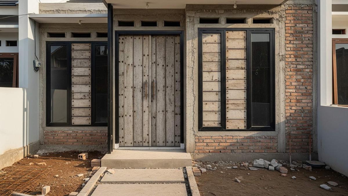 7 Inspirasi Desain Rumah Tumbuh dengan Pintu dari Papan Cor Bekas, Hemat, Unik, dan Estetik