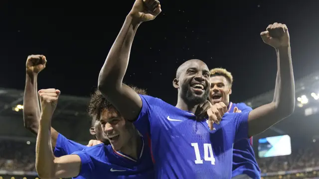 Foto: Jean-Philippe Mateta Borong 2 Gol, Timnas Prancis Melaju ke Partai Final Olimpiade 2024