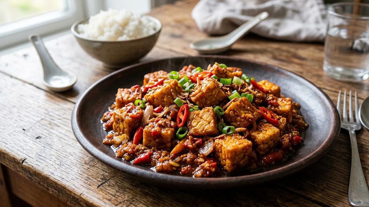 Resep Sambal Tempe Saus Tiram Gurih Pedas Bikin Nambah Nasi