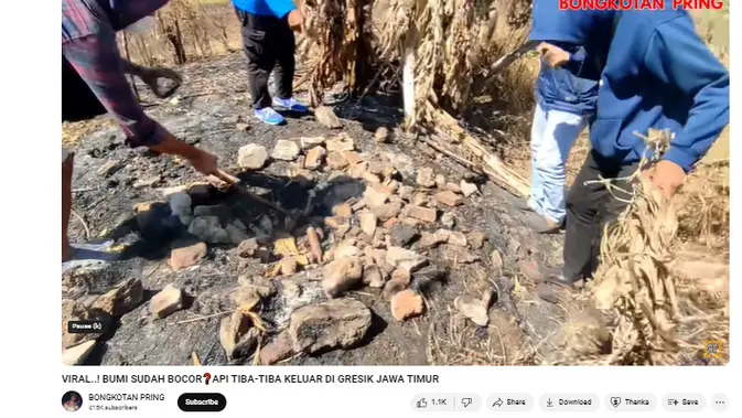 <p>Penelusuran klaim video muncul api setelah gempa di Tuban</p>