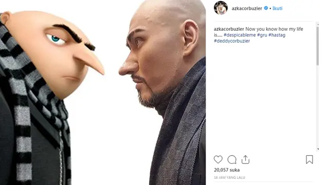 Deddy Corbuzier dan Gru di Despicable Me