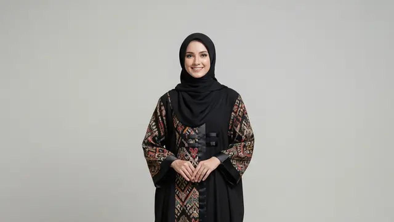 8 Model Gamis Hitam Kombinasi Brokat dan Satin, Mewah dan Elegan