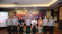 Kadiv Humas Polri Irjen Sandi Nugroho membuka workshop training of trainer Polri Tahun Anggaran 2025. (Liputan6.com/Nanda Perdana Putra)
