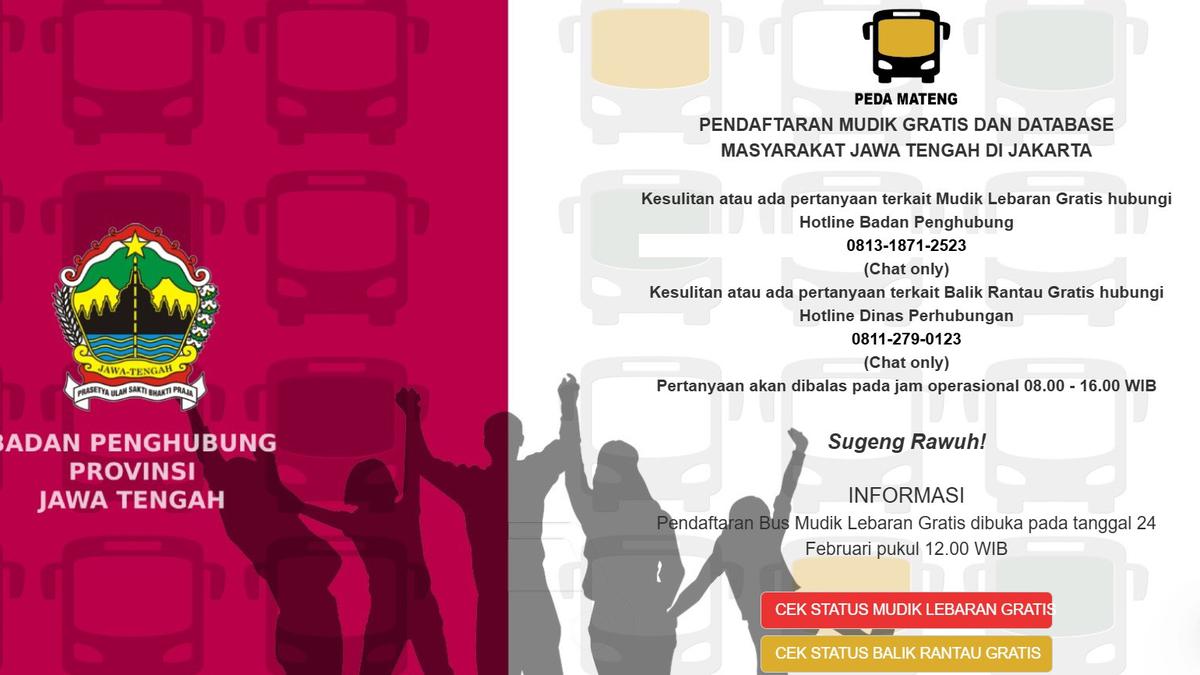 Link dan Cara Daftar Mudik Gratis Pemprov Jateng 2025 dengan Armada Bus, Cek Syaratnya