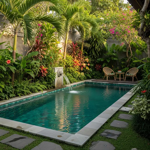 9 Ide Halaman Belakang Rumah dengan Kolam Renang Mini, Ciptakan Spot Relaksasi