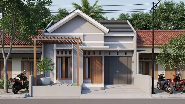 Desain Rumah 7x12 Tanpa Pagar Tapi Tetap Ada Garasi yang Cocok Buat Kontrakan