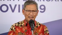 Juru Bicara Pemerintah untuk Penanganan COVID-19 Achmad Yurianto saat konferensi pers Corona di Graha BNPB, Jakarta, Senin (29/6/2020). (Dok Badan Nasional Penanggulangan Bencana/BNPB)