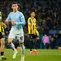 Phil Foden dari Manchester City melakukan selebrasi setelah mencetak gol keempat pada pertandingan Liga Champions antara Manchester City dan AEK Athens di Manchester, Inggris, Rabu (21-10-2026) dini hari WIB. (AP Photo/Dave Thompson)