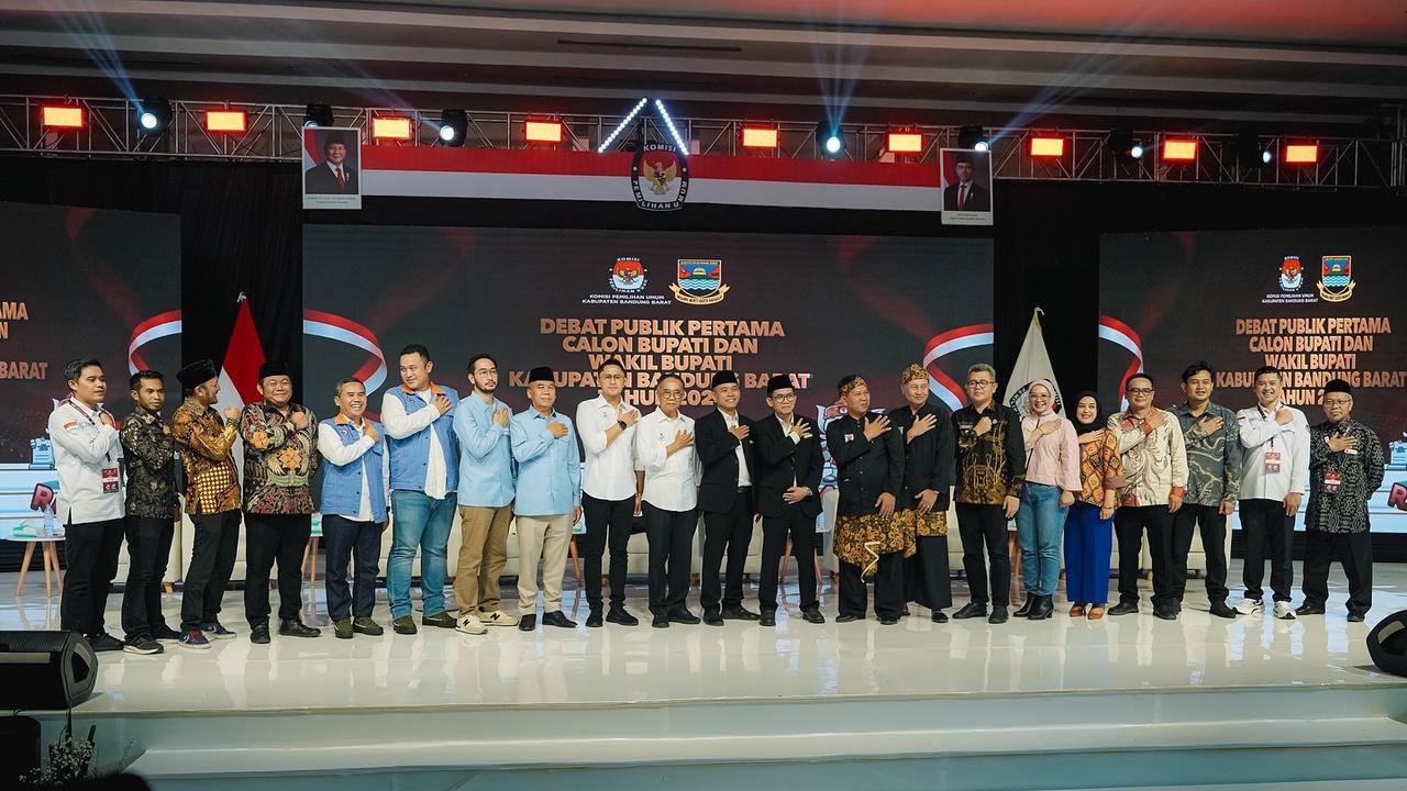 Bersaing di Pilbup Bandung Barat, 7 Potret Jeje Govinda, Hengky Kurniawan sampai Gilang Dirga di Momen Debat