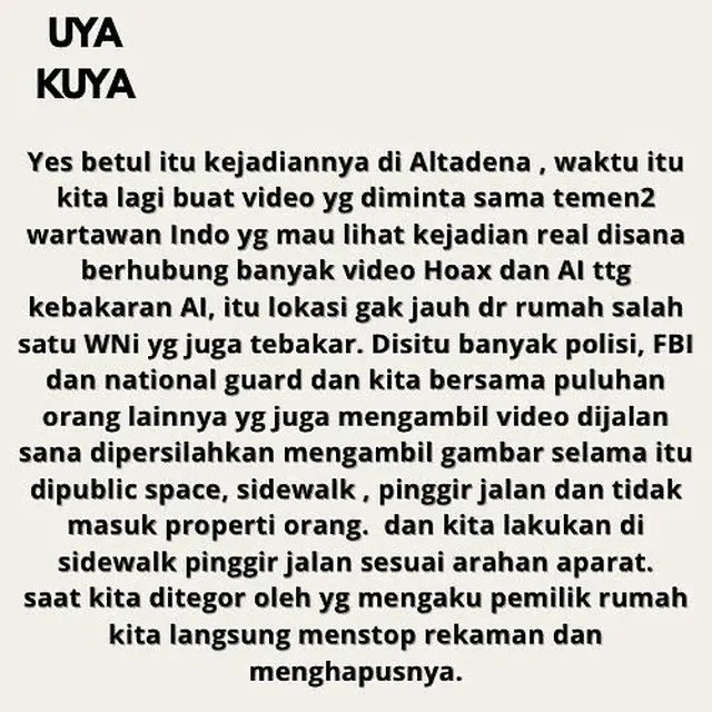 Unggahan Uya Kuya. (Foto: Dok. Instagram @king_uyakuya)