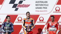 Pebalap Yamaha, Jorge Lorenzo, sukses menyamai rekor podium milik legenda MotoGP, Mick Doohan. 