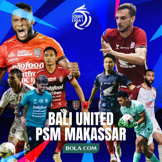 BRI Liga 1 - Bali United Vs PSM Makassar - Duel Antarlini
