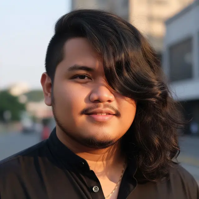 Model Rambut Panjang Pria Gemuk yang Stylish