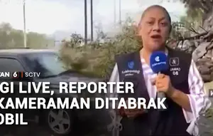 Reporter dan Kamerawan TV Meksiko Ditabrak Mobil saat Sedang Siaran Langsung