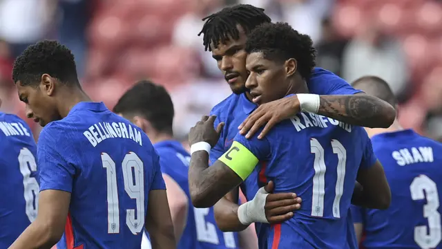 Foto Piala Eropa: Gol Penalti Marcus Rashford Bawa Inggris Pecundangi Rumania dalam Laga Uji Coba Jelang Euro 2020