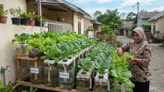 Ide Kebun Sayur untuk Rumah Subsidi Tanpa Menguras Anggaran yang Bisa Petik Setiap Hari Model Sistem Tanam Hidroponik Sumbu