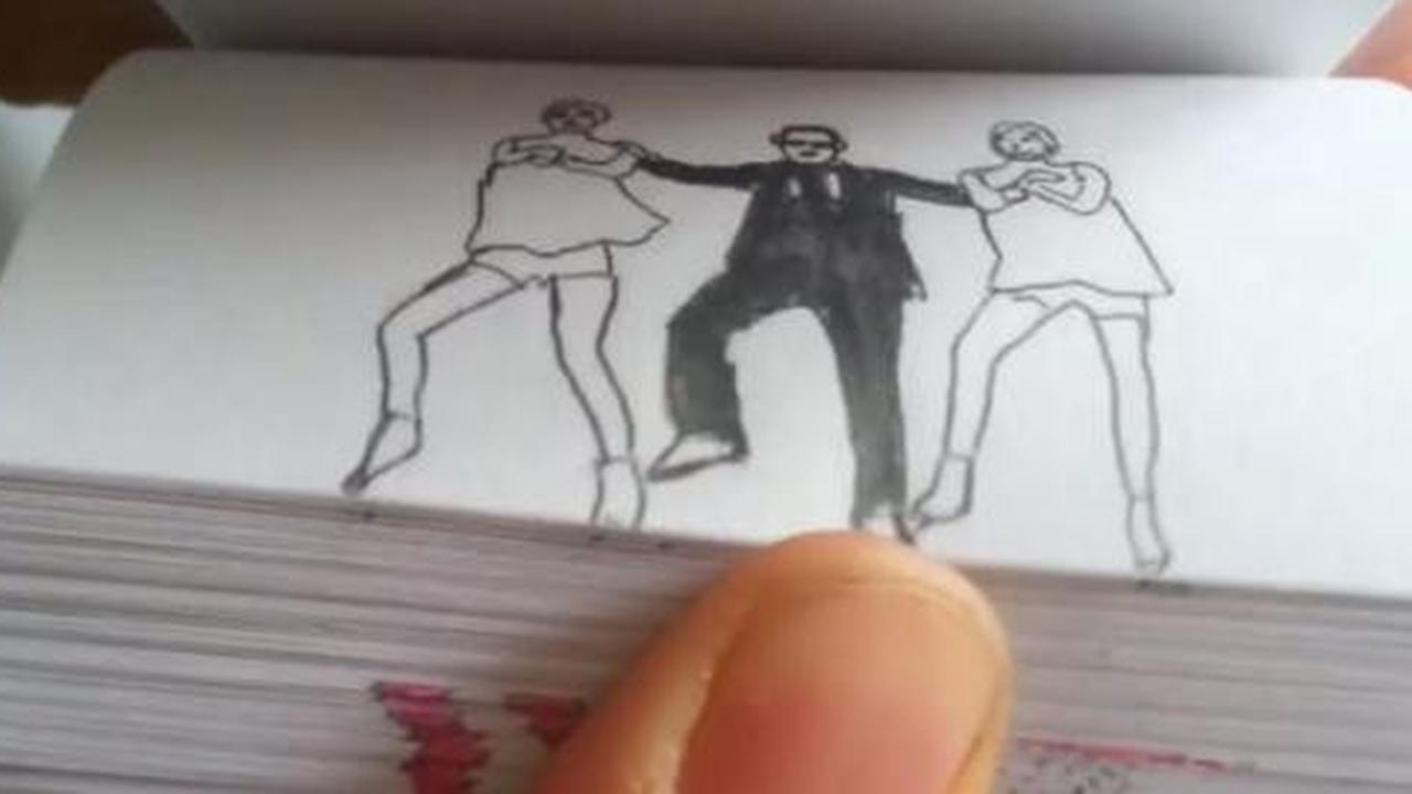 Keren, animasi Gangnam Style ini dibuat dari kertas