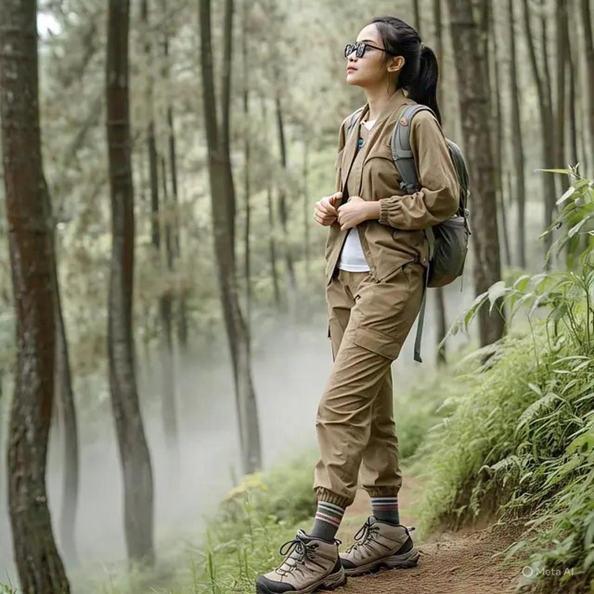 10 Inspirasi Hiking Outfit Wanita, Tampil Stylish &amp; Nyaman di Alam Bebas