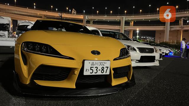 Para penggemar mobil Toyota JDM berkumpul di Daikoku Parking Area, Yokohama, Jepang. (Liputan6.com/Raden Trimutia Hatta)