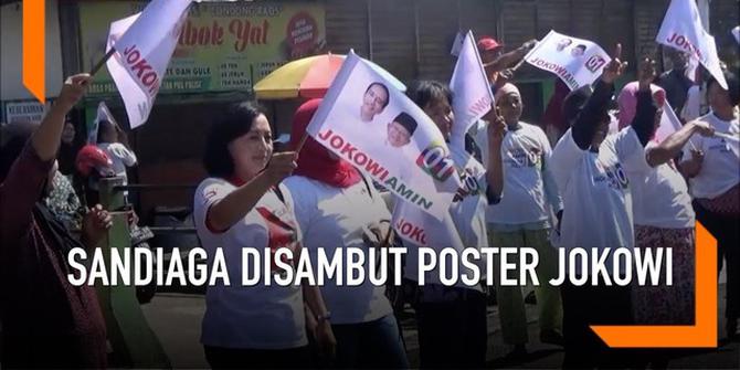 VIDEO: Di Nganjuk, Sandiaga Disambut Pendukung Jokowi-Ma'ruf