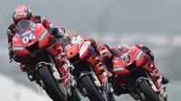 Rencananya petinggi Ducati akan mengumumkan susunan pembalap untuk musim 2020 setelah MotoGP Barcelona. (AFP/JEAN-FRANCOIS MONIER)