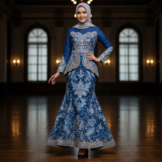 Model Gamis Batik Duyung
