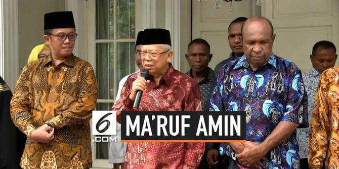 VIDEO: Ma'ruf Amin Bertemu dengan Para Pendeta dari Papua