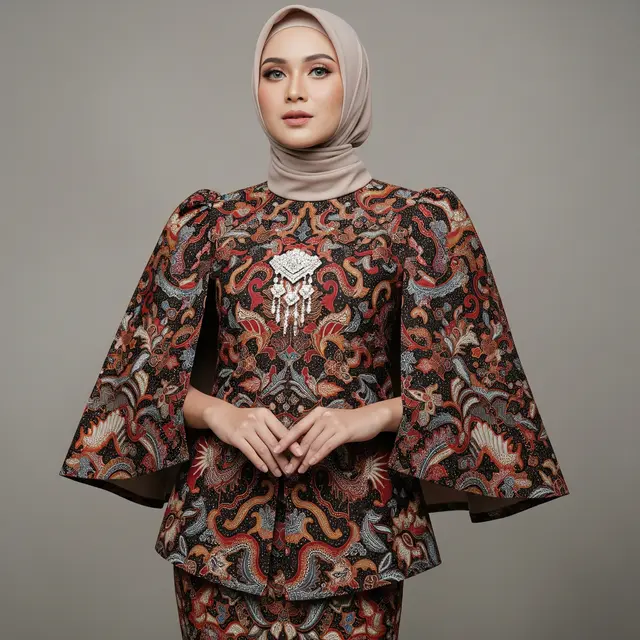 9 Baju Batik Wanita Lengan Puff Glamor, Tren Fashion Memukau