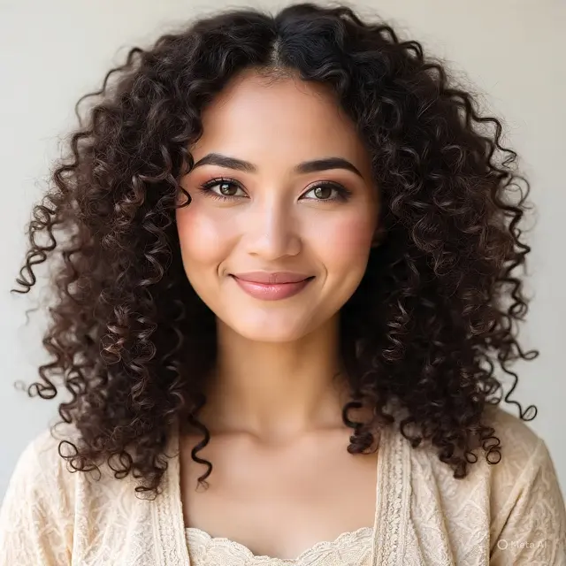 Model Rambut Ikal Bergelombang