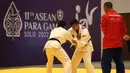 Atlet parajudo ASEAN Paragames 2022 dari Indonesia,sedang berlatih di venue Tirtonadi Convention Hall Surakarta, Senin (01/08/2022). (Inapsoc/Andry Prasetyo)