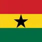 Ilustrasi Bendera Ghana.