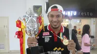 Andre Picessa bangga bisa membuat sejarah untuk futsal Indonesia. (Bola.com/Gerry Anugrah Putra)