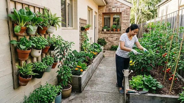 Cara Mengubah Lahan Sempit Samping Rumah Menjadi Kebun Mini/AI Generated