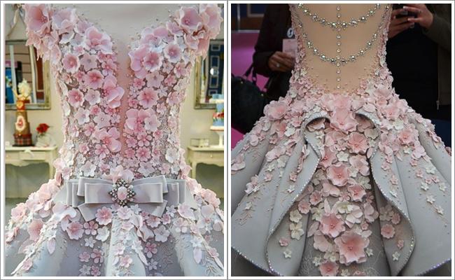 Detail gaun kue pengantin yang sangat cantik | Photo: Copyright abcnews.go.com